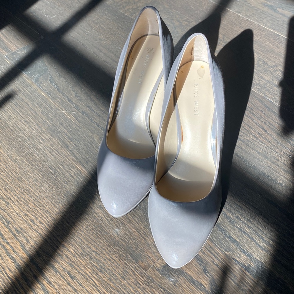 Nine West grey platform pumps.  Worn once.